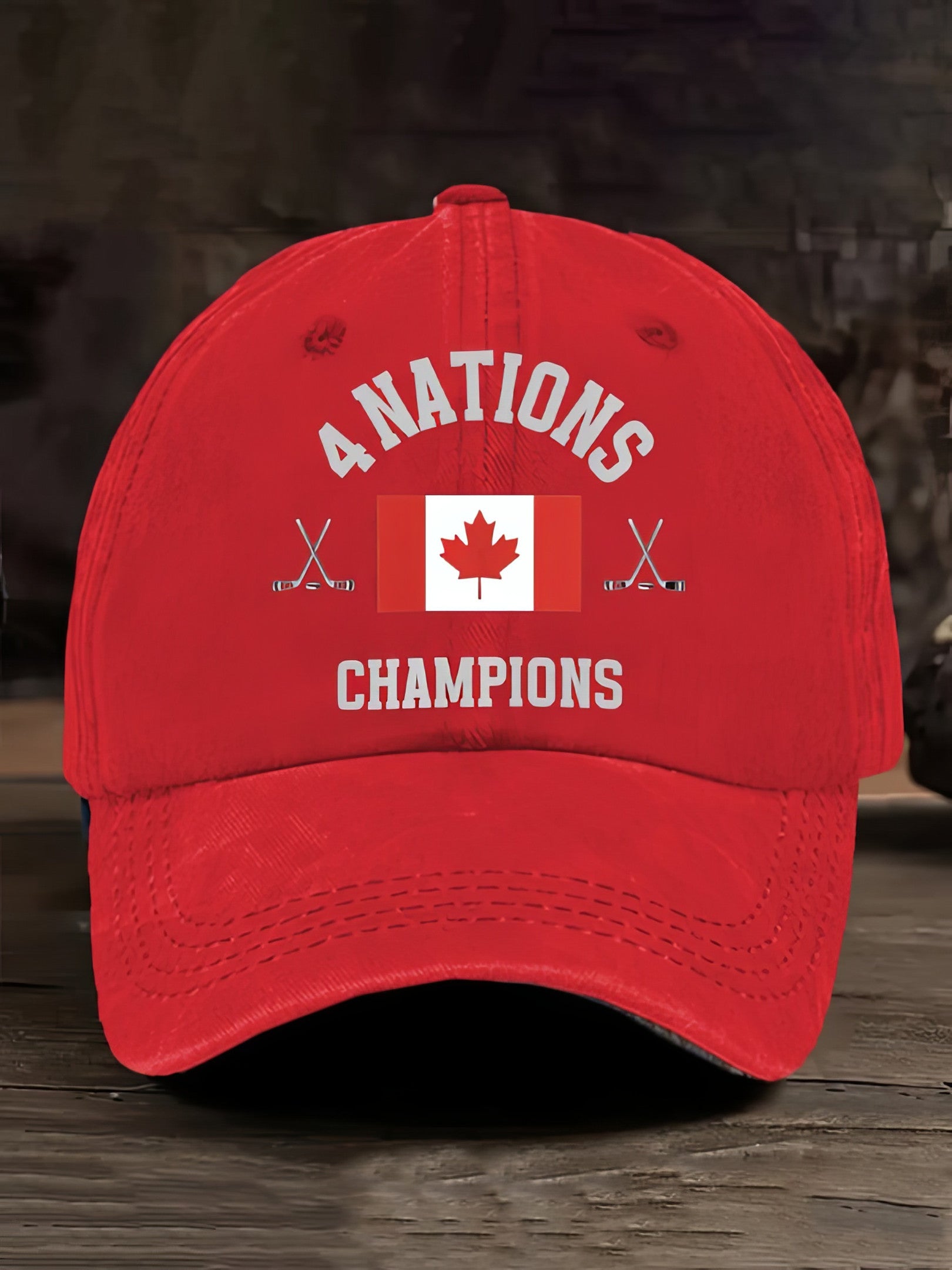 Four Nations Champions Canada Baseball Hat Gifts For Hockey Fan